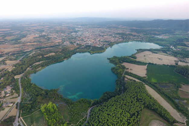 The lake of banyoles aireal