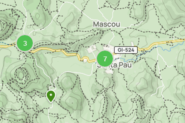 Santa Pau Trails map